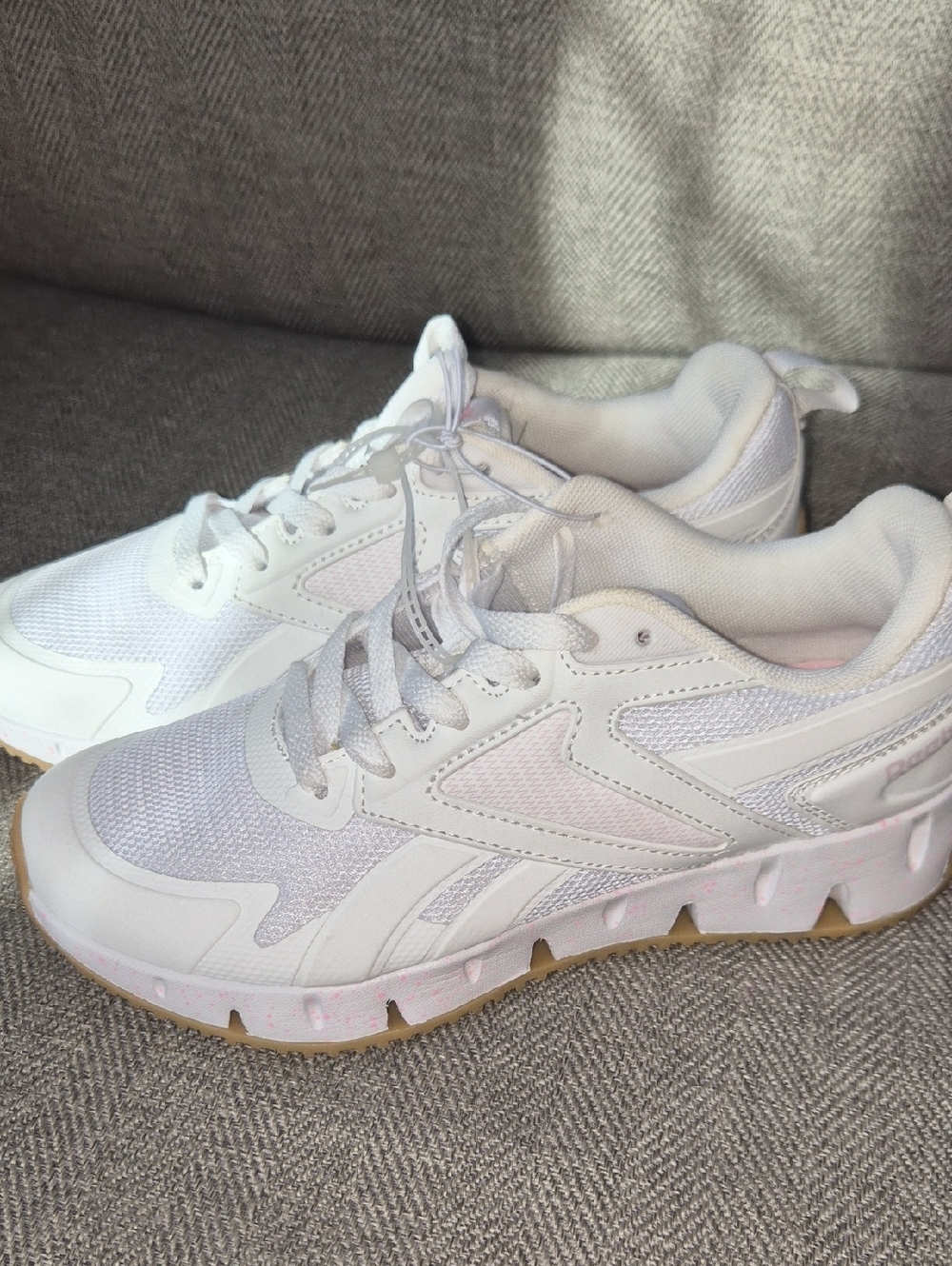 Reebok Women's White Athletic Sneakers with Gum Sole